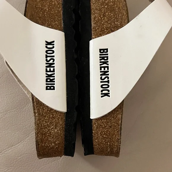 Birkenstock White and Brown Sandals - Picture 6 of 8
